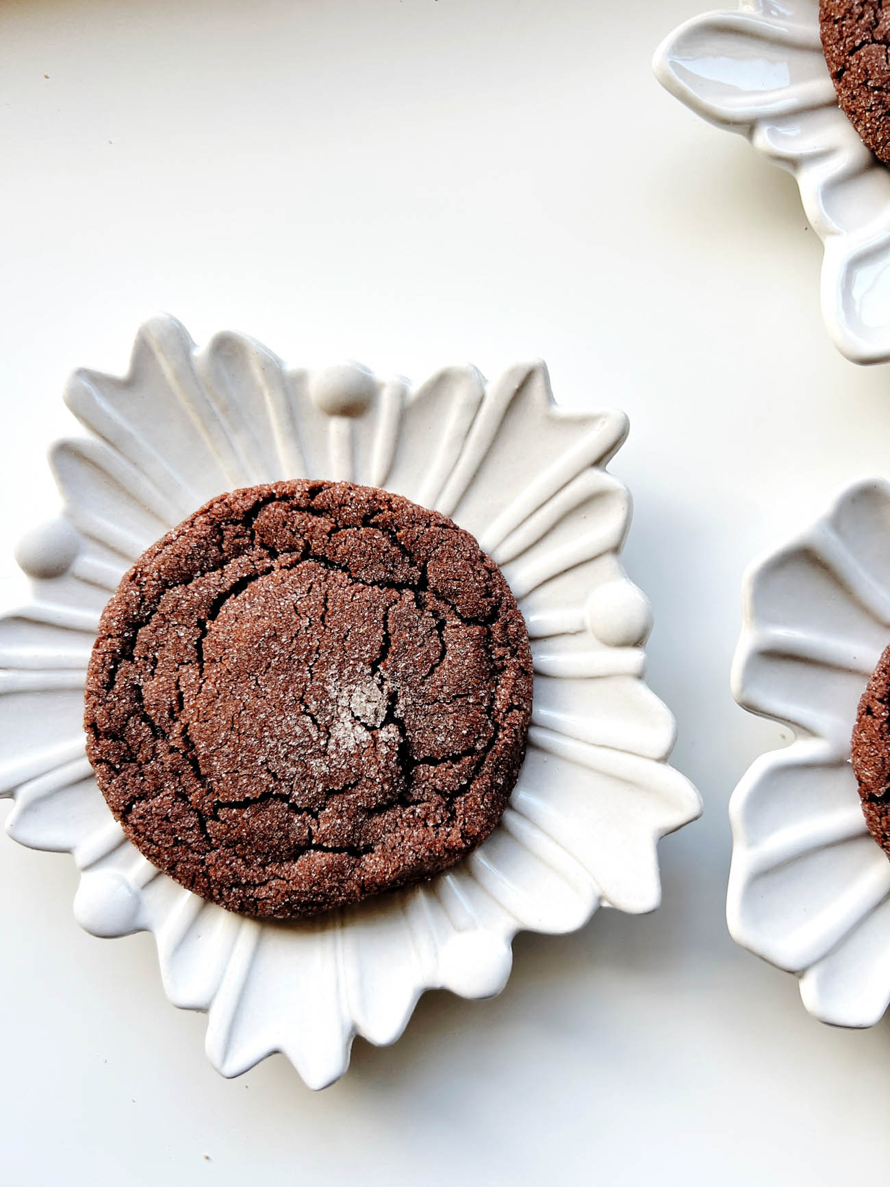 Chewy Chocolate Sugar Cookies with Cardamom